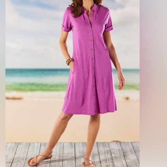 Soft Surroundings Filipa Shirt dress LARGE - Picture 1 of 6
